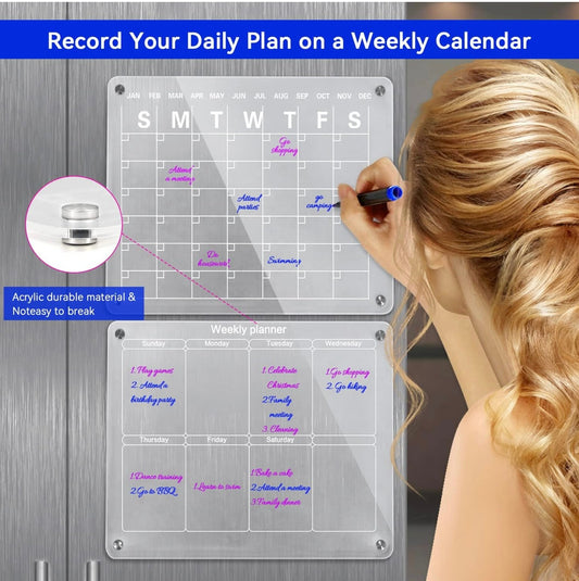 Acrylic Magnetic Calendar Acrylic Magnetic Calendar