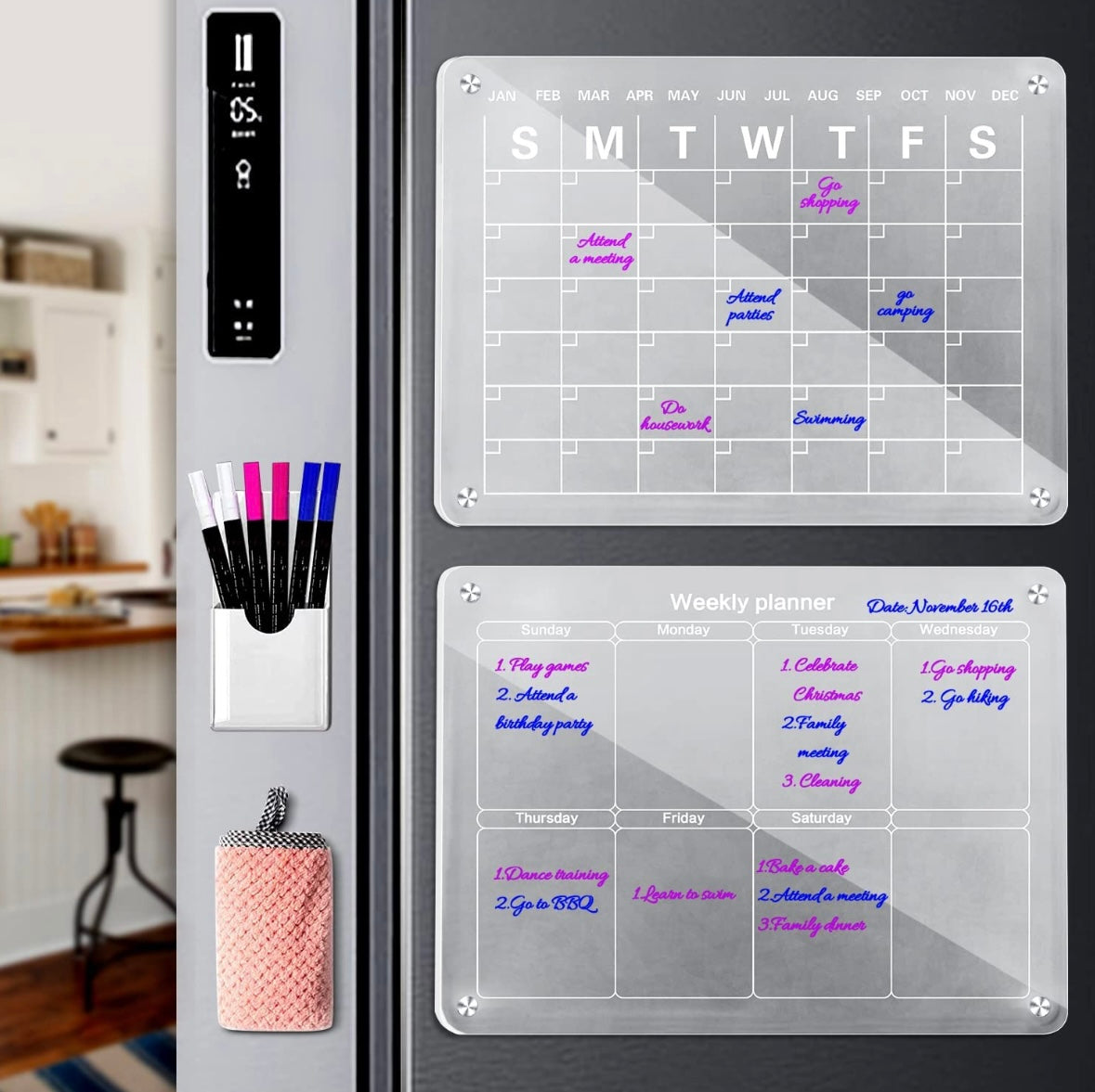 Acrylic Magnetic Calendar Acrylic Magnetic Calendar